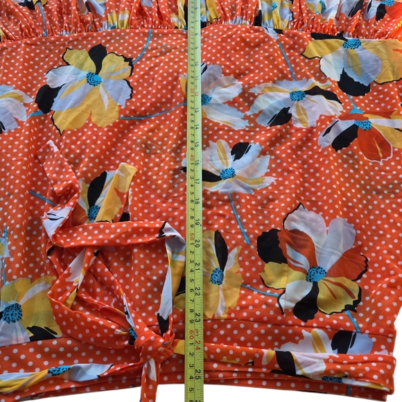 Cabi Orange Floral Wrap Skirt - Picture 5 of 6